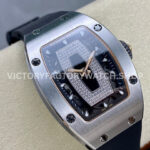 BBA Factory Richard Mille RM 07 31.4mm Steel Black Rubber Strap Skeletonized Black Dial