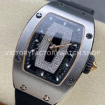 BBA Factory Richard Mille RM 07 31.4mm Steel Black Rubber Strap Skeletonized Black Dial