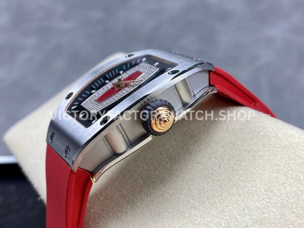 BBA Factory Richard Mille RM 07 31.4mm Steel Red Rubber Strap Skeletonized Red Dial (3) BBA Factory Richard Mille RM 07 31.4mm Steel Red Rubber Strap Skeletonized Red Dial