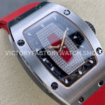 BBA Factory Richard Mille RM 07 31.4mm Steel Red Rubber Strap Skeletonized Red Dial (5) BBA Factory Richard Mille RM 07 31.4mm Steel Red Rubber Strap Skeletonized Red Dial