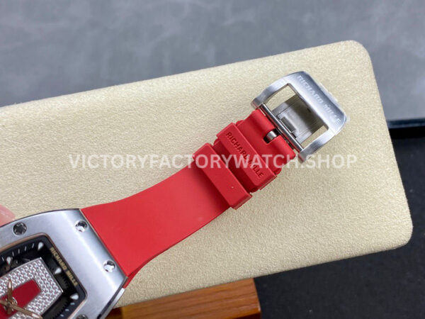 BBA Factory Richard Mille RM 07 31.4mm Steel Red Rubber Strap Skeletonized Red Dial (8) BBA Factory Richard Mille RM 07 31.4mm Steel Red Rubber Strap Skeletonized Red Dial