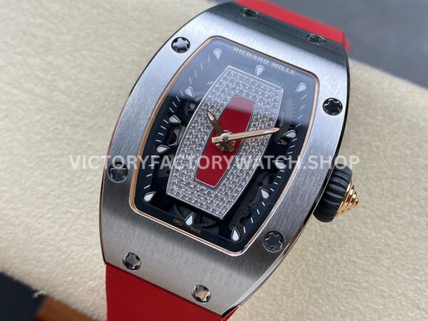 BBA Factory Richard Mille RM 07 31.4mm Steel Red Rubber Strap Skeletonized Red Dial (9) BBA Factory Richard Mille RM 07 31.4mm Steel Red Rubber Strap Skeletonized Red Dial