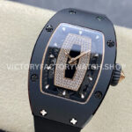 BBA Factory Richard Mille RM 07 31.4mm Titanium Black Ceramic Black Rubber Strap Skeletonized Black Dial