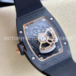 BBA Factory Richard Mille RM 07 31.4mm Titanium Black Ceramic Black Rubber Strap Skeletonized Black Dial