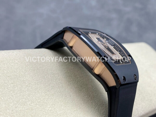 BBA Factory Richard Mille RM 07 31.4mm Titanium Black Ceramic Black Rubber Strap Skeletonized Black Dial