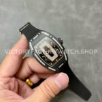 BBA Factory Richard Mille RM 07 31.4mm Diamond Black Ceramic Black Rubber Strap Skeletonized Black Dial