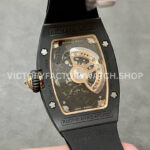 BBA Factory Richard Mille RM 07 31.4mm Diamond Black Ceramic Black Rubber Strap Skeletonized Black Dial