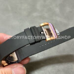BBA Factory Richard Mille RM 07 31.4mm Diamond Black Ceramic Black Rubber Strap Skeletonized Black Dial