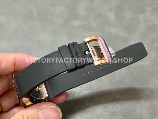 BBA Factory Richard Mille RM 07 31.4mm Diamond Black Ceramic Black Rubber Strap Skeletonized Black Dial