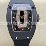 BBA Factory Richard Mille RM 07 titanium black ceramic black skeletonized dial black strap
