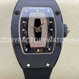 BBA Factory Richard Mille RM 07 titanium black ceramic black skeletonized dial black strap