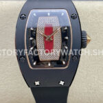 BBA Factory Richard Mille RM 07 black ceramic black skeletonized dial black rubber strap