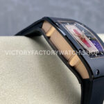 BBA Factory Richard Mille RM 07 31.4mm Titanium Black Ceramic Black Rubber Strap Skeletonized Black Dial