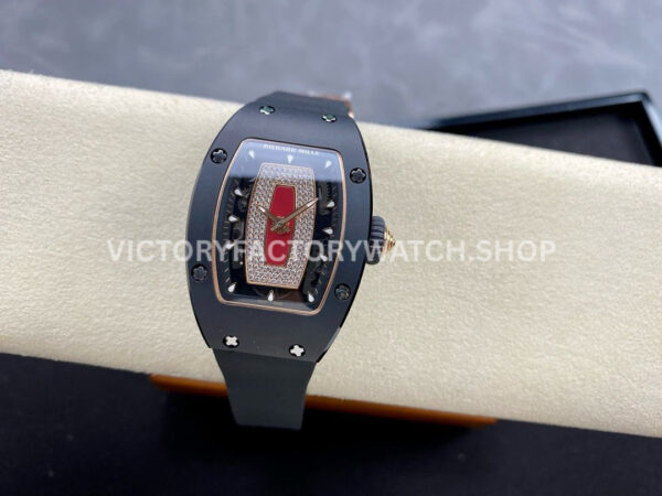 BBA Factory Richard Mille RM 07 31.4mm Titanium Black Ceramic Black Rubber Strap Skeletonized Black Dial