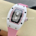 BBA Factory Richard Mille RM07 31.4mm Titanium&Carbon Fiber Pink Rubber Strap Skeletonized Pink Dia (3) BBA Factory Richard Mille RM 07 31.4mm Titanium White Ceramic Pink Rubber Strap Skeletonized Pink Dial
