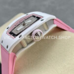 BBA Factory Richard Mille RM07 31.4mm Titanium&Carbon Fiber Pink Rubber Strap Skeletonized Pink Dia (5) BBA Factory Richard Mille RM 07 31.4mm Titanium White Ceramic Pink Rubber Strap Skeletonized Pink Dial