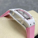 BBA Factory Richard Mille RM07 31.4mm Titanium&Carbon Fiber Pink Rubber Strap Skeletonized Pink Dial (1) BBA Factory Richard Mille RM 07 31.4mm Titanium White Ceramic Pink Rubber Strap Skeletonized Pink Dial