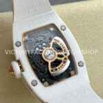 BBA Factory Richard Mille RM07 31.4mm Titanium&Carbon Fiber White Rubber Strap Skeletonized Black (3) BBA Factory Richard Mille RM 07 31.4mm Titanium White Ceramic White Rubber Strap Skeletonized Black Dial