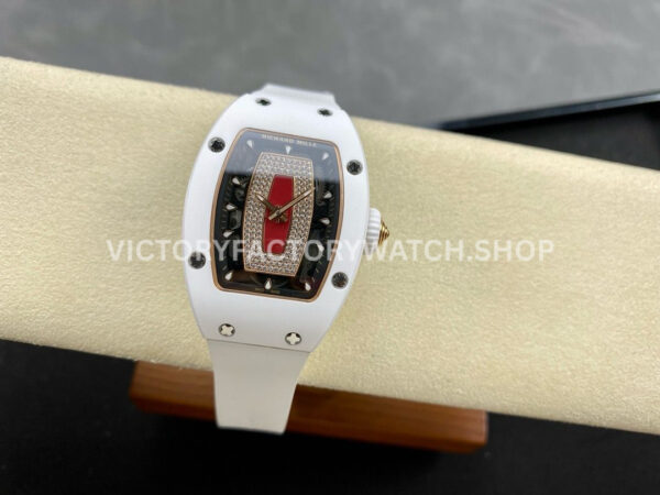 BBA Factory Richard Mille RM07 31.4mm Titanium&Carbon Fiber White Rubber Strap Skeletonized Black BBA Factory Richard Mille RM 07 31.4mm Titanium White Ceramic White Rubber Strap Skeletonized Black Dial