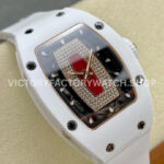 BBA Factory Richard Mille RM07 31.4mm Titanium&Carbon Fiber White Rubber Strap Skeletonized Black (9) BBA Factory Richard Mille RM 07 31.4mm Titanium White Ceramic White Rubber Strap Skeletonized Black Dial