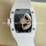 BBA Factory Richard Mille RM07 31.4mm Titanium&Carbon Fiber White Rubber Strap Skeletonized Blue D BBA Factory Richard Mille RM 07 31.4mm Titanium White Ceramic White Rubber Strap Skeletonized Blue Dial