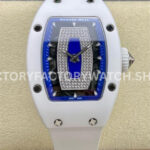 BBA Factory Richard Mille RM07 31.4mm Titanium&Carbon Fiber White Rubber Strap Skeletonized Blue D (3) BBA Factory Richard Mille RM 07 white ceramic blue skeletonized dial white rubber strap