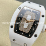 BBA Factory Richard Mille RM07 31.4mm Titanium&Carbon Fiber White Rubber Strap Skeletonized Dial (3) BBA Factory Richard Mille RM 07 31.4mm Titanium White Ceramic White Rubber Strap Skeletonized Dial