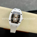BBA Factory Richard Mille RM07 31.4mm Titanium&Carbon Fiber White Rubber Strap Skeletonized Dial (5) BBA Factory Richard Mille RM 07 31.4mm Titanium White Ceramic White Rubber Strap Skeletonized Dial