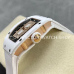 BBA Factory Richard Mille RM07 31.4mm Titanium&Carbon Fiber White Rubber Strap Skeletonized Dial (9) BBA Factory Richard Mille RM 07 31.4mm Titanium White Ceramic White Rubber Strap Skeletonized Dial