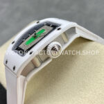 BBA Factory Richard Mille RM 07 31.4mm Titanium White Ceramic White Rubber Strap Skeletonized Grey Dial
