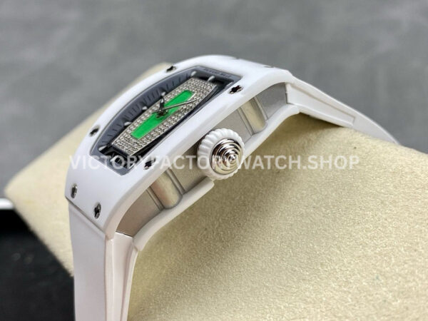 BBA Factory Richard Mille RM 07 31.4mm Titanium White Ceramic White Rubber Strap Skeletonized Grey Dial