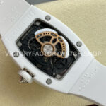 BBA Factory Richard Mille RM 07 31.4mm Titanium White Ceramic White Rubber Strap Skeletonized Grey Dial