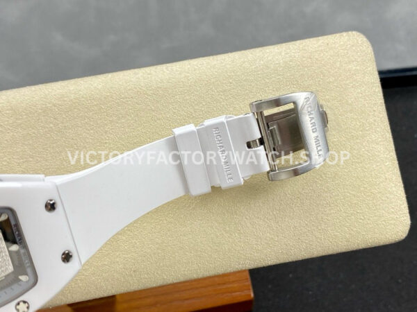 BBA Factory Richard Mille RM 07 31.4mm Titanium White Ceramic White Rubber Strap Skeletonized Grey Dial