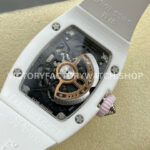 BBA Factory Richard Mille RM07 31.4mm Titanium&Carbon Fiber White Rubber Strap Skeletonized Pink D BBA Factory Richard Mille RM 07 31.4mm Titanium White Ceramic White Rubber Strap Skeletonized Pink Dial