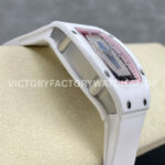 BBA Factory Richard Mille RM07 31.4mm Titanium&Carbon Fiber White Rubber Strap Skeletonized Pink D (3) BBA Factory Richard Mille RM 07 31.4mm Titanium White Ceramic White Rubber Strap Skeletonized Pink Dial