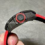BBR Factory Richard Mille 42mm RM35-01 Black Carbon Fiber Red Canvas Strap Black Skeletonized (1) BBR Factory Richard Mille RM 35-01 42mm Black Carbon Fiber Red Canvas Strap Black Skeletonized