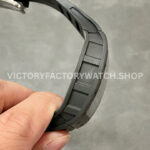 BBR Factory Richard Mille RM 055 43mm Black Carbon Fiber Black Rubber Strap Black Skeletonized Dial
