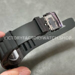 BBR Factory Richard Mille RM 055 43mm Black Carbon Fiber Black Rubber Strap Black Skeletonized Dial