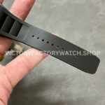 BBR Factory Richard Mille RM 055 43mm Black Carbon Fiber Black Rubber Strap Black Skeletonized Dial