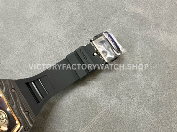 BBR Factory Richard Mille RM 055 43mm Black Carbon Fiber Black Rubber Strap Rose Gold Ske (6) BBR Factory Richard Mille RM 055 43mm Black Carbon Fiber Black Rubber Strap Rose Gold Skeletonized Dial