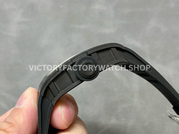 BBR Factory Richard Mille RM 055 43mm Black Carbon Fiber Black Rubber Strap Rose Gold Ske (9) BBR Factory Richard Mille RM 055 43mm Black Carbon Fiber Black Rubber Strap Rose Gold Skeletonized Dial