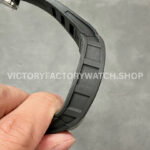 BBR Factory Richard Mille RM 055 43mm Black Carbon Fiber Black Rubber Strap White Skeletonized Dial