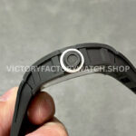 BBR Factory Richard Mille RM 055 43mm Black Carbon Fiber Black Rubber Strap White Skeletonized Dial