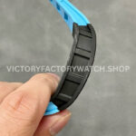 BBR Factory Richard Mille RM 055 43mm Black Carbon Fiber Light Blue Rubber Strap Li BBR Factory Richard Mille RM 055 43mm Black Carbon Fiber Light Blue Rubber Strap Light Blue Skeletonized Dial