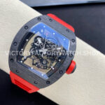BBR Factory Richard Mille RM 055 43mm Black Carbon Fiber Red Rubber Strap Black Skeletonized Di (3) BBR Factory Richard Mille RM 055 43mm Black Carbon Fiber Red Rubber Strap Black Skeletonized Dial