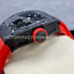 BBR Factory Richard Mille RM 055 43mm Black Carbon Fiber Red Rubber Strap Black Skeletonized Di (5) BBR Factory Richard Mille RM 055 43mm Black Carbon Fiber Red Rubber Strap Black Skeletonized Dial