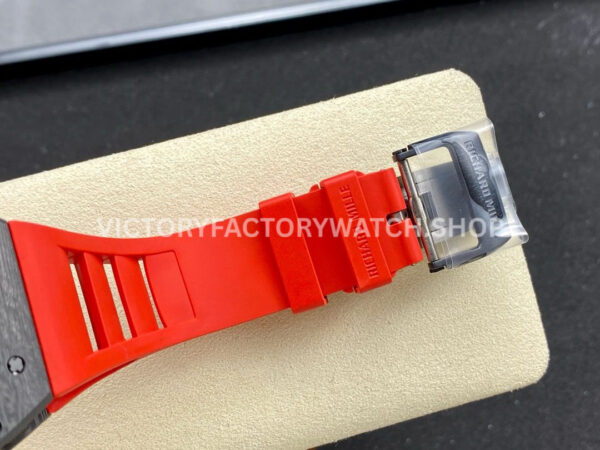 BBR Factory Richard Mille RM 055 43mm Black Carbon Fiber Red Rubber Strap Black Skeletonized Di (7) BBR Factory Richard Mille RM 055 43mm Black Carbon Fiber Red Rubber Strap Black Skeletonized Dial