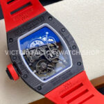 BBR Factory Richard Mille RM 055 43mm Black Carbon Fiber Red Rubber Strap Black Skeletonized Di (9) BBR Factory Richard Mille RM 055 43mm Black Carbon Fiber Red Rubber Strap Black Skeletonized Dial