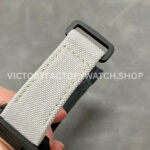 BBR Factory Richard Mille RM 055 43mm Black Carbon Fiber White Canvas Strap Silver Skeletoni (4) BBR Factory Richard Mille RM 055 43mm Black Carbon Fiber White Canvas Strap Silver Skeletonized Dial