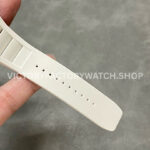 BBR Factory Richard Mille RM 055 43mm Black Carbon Fiber White Rubber Strap White Skeletonized Dial